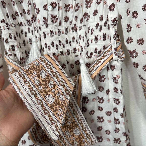 Cleobella Blakely midi dress cottagecore prairie bohemian floral v neck casual - Picture 5 of 13